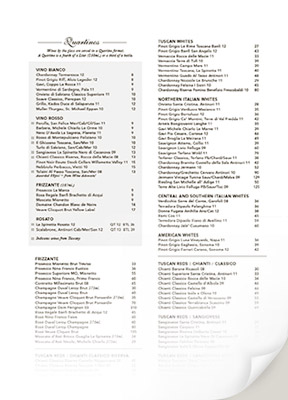 Harvard Square Wine List